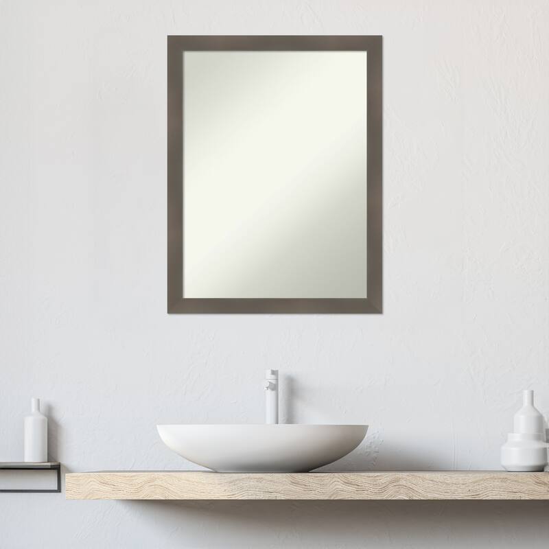 Edwin Non-Beveled Wood Framed Bathroom Vanity Wall Mirror