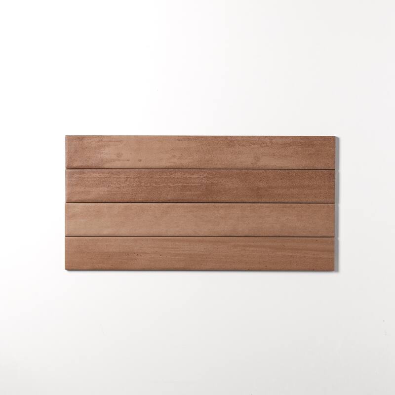 Adobe 2"x16" Glazed Porcelain Subway Wall and Floor Tile