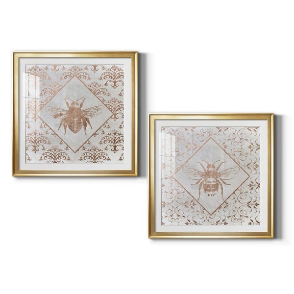slide 2 of 14, Bee Distressed I Premium Framed Print - Ready to Hang