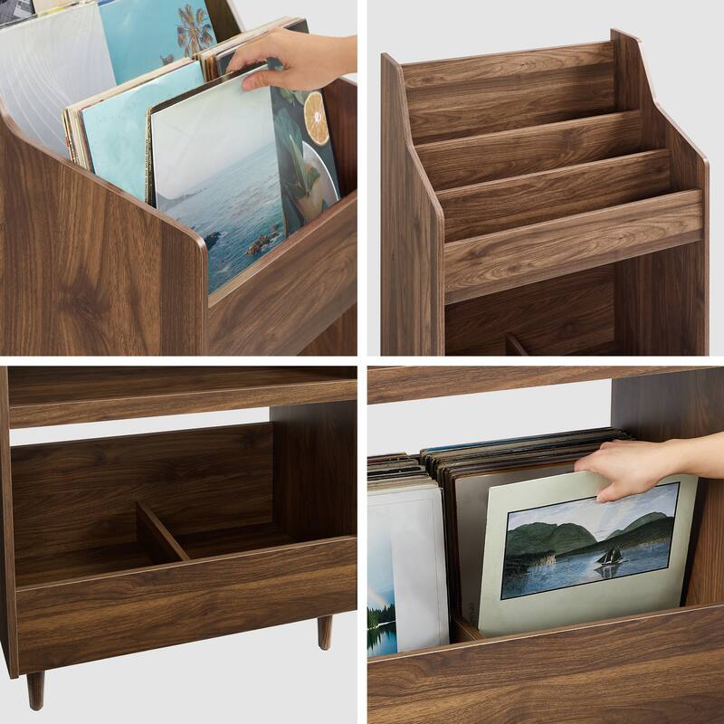 Crosley Liam 2Pc Record Player Stand And Vinyl Storage Set