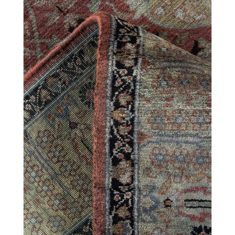 Overton Hand Knotted Wool Vintage Inspired Modern Contemporary Overdyed Red Area Rug - 3' 2" x 4' 10"