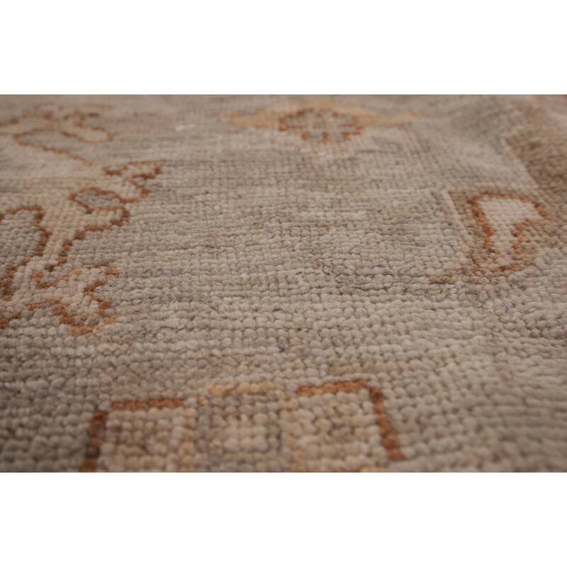 Vegetable Dye Oushak Large Area Rug Handmade Wool Carpet - 10'1" x 13'9"