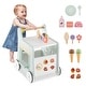 preview thumbnail 12 of 16, MDF Kids Walker with Toys, Storage and Rubber Wheels - 12.5" L x 14" W x 16.5" H
