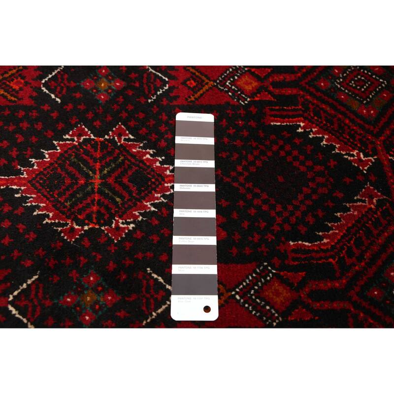ECARPETGALLERY Hand-knotted Teimani Black, Red Wool Rug - 3'5 x 6'1