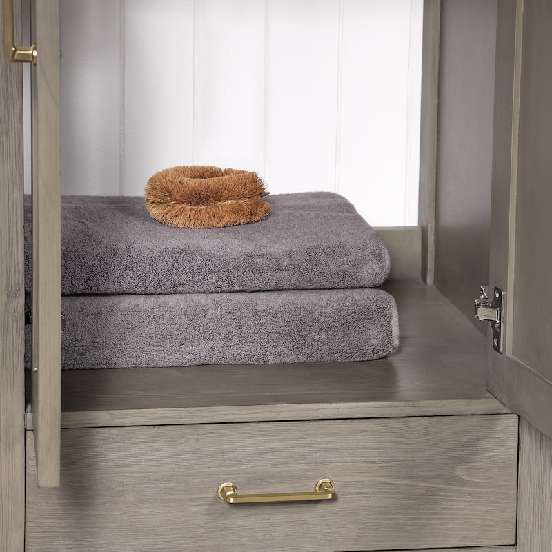 Gela Single Sink Bath Vanity with Drop-In Ceramic Basin without Mirror
