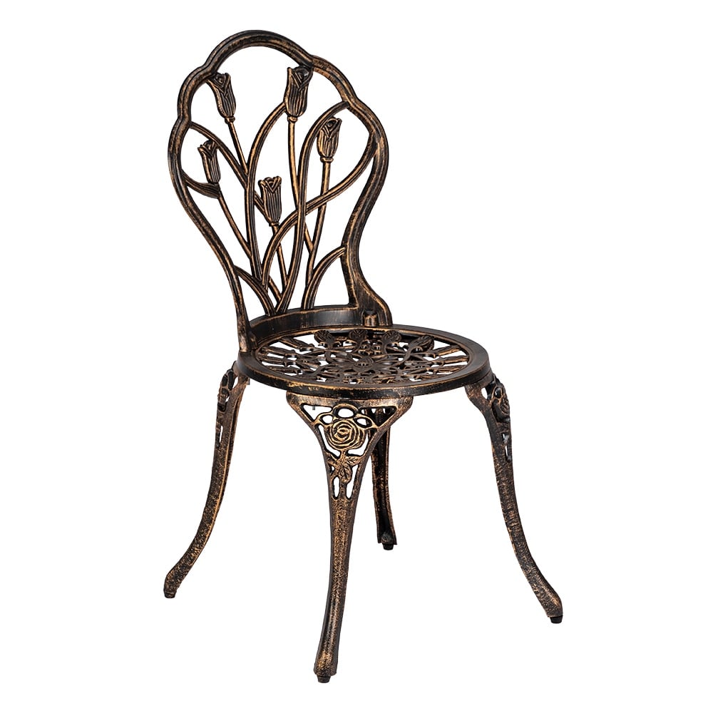3-Piece Cast Aluminum Patio Bistro Set Outdoor Furniture