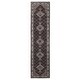 preview thumbnail 1 of 6, Shahbanu Rugs Black Tabriz Mahi Fish Design Wool And Silk Runner Hand Knotted Rug (2'9" x 12'1") - 2'9" x 12'1"