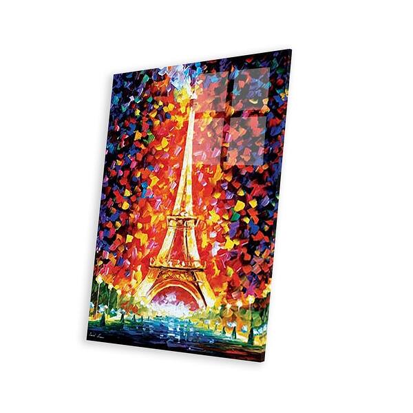 Paris - Eiffel Tower Lighted Print On Acrylic Glass by Leonid Afremov ...