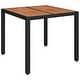 preview thumbnail 6 of 91, vidaXL 3 Piece Patio Dining Set with Cushions Black Poly Rattan - 18.9" x 21.7" x 34.6"