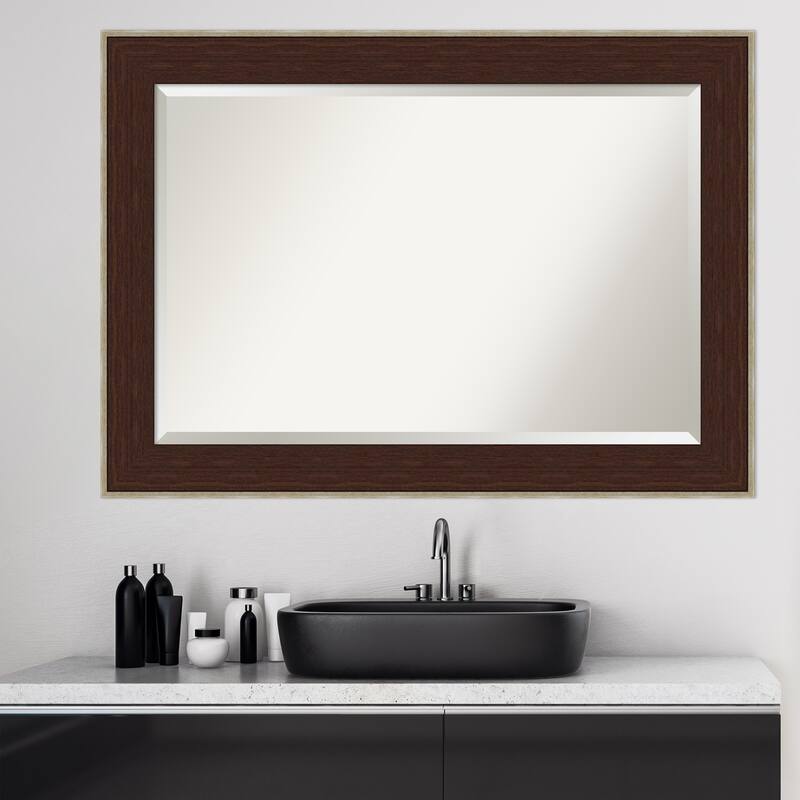 Beveled Bathroom Wall Mirror - William Frame
