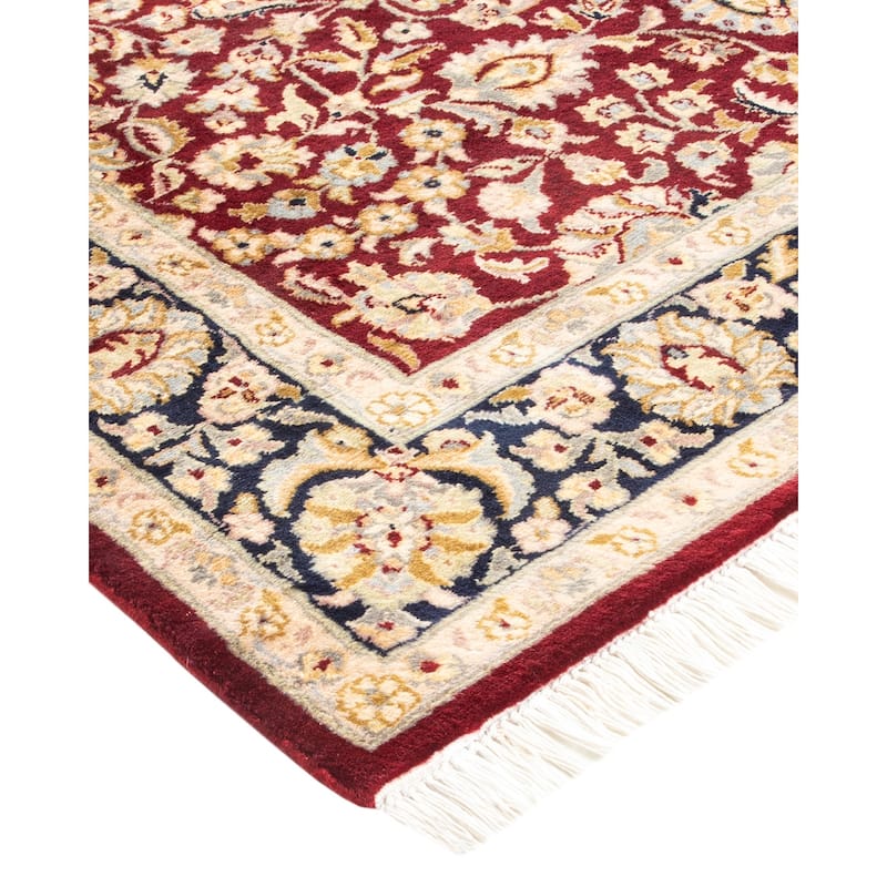 Overton Hand Knotted Wool Vintage Inspired Traditional Mogul Red Area Rug - 4 x 6