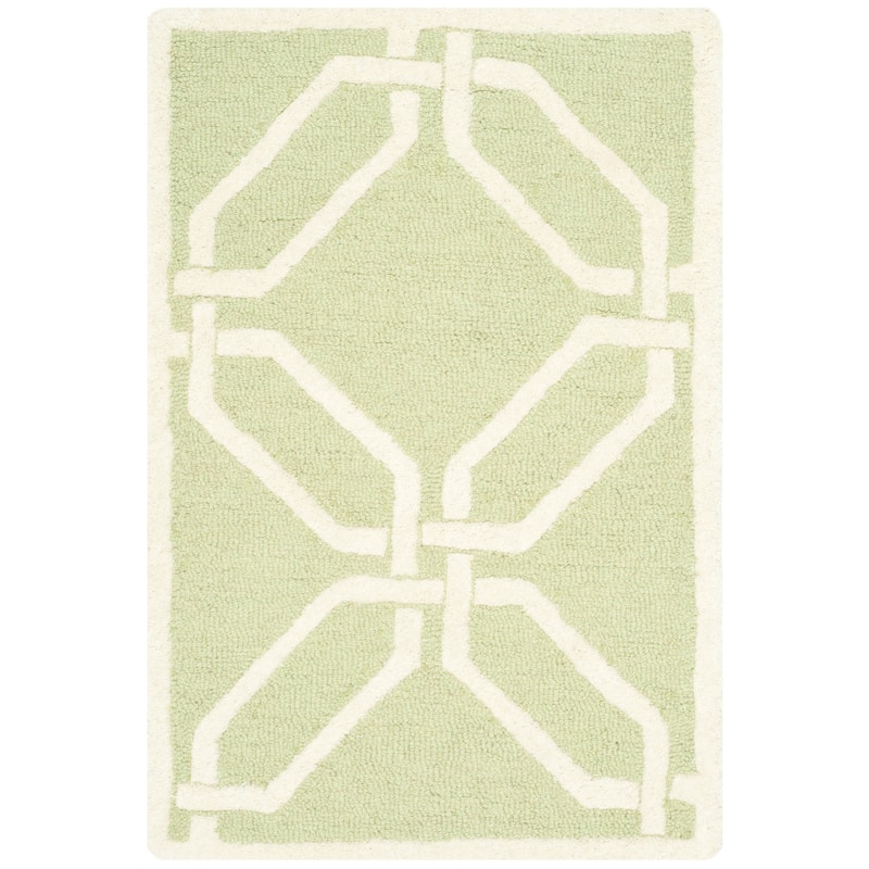 SAFAVIEH Handmade Cambridge Nhung Modern Moroccan Wool Rug - 2' x 3' - Lime/Ivory
