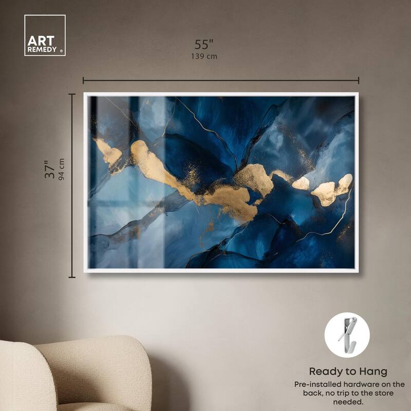 Dark Texture Golden Touch I Shadowbox by Art Remedy
