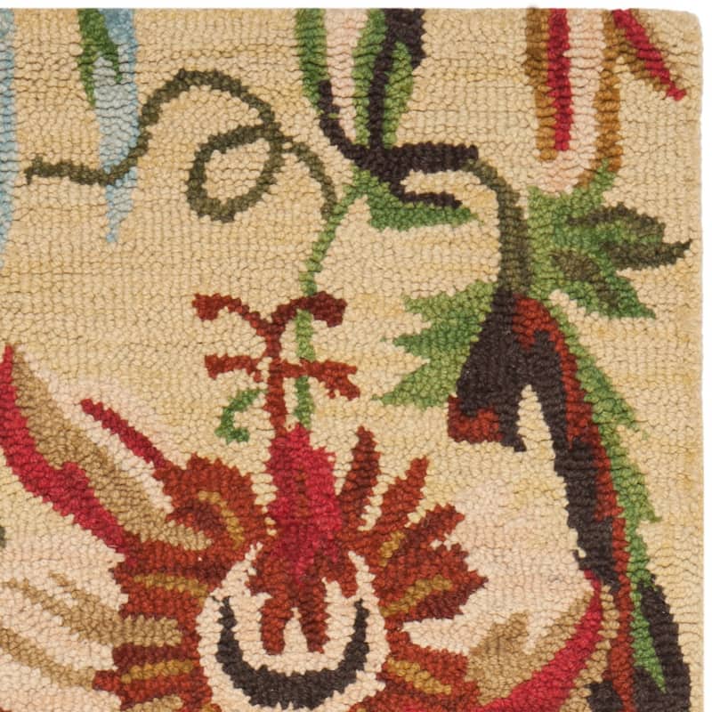 SAFAVIEH Handmade Jardin Kristell Country Floral Wool Rug