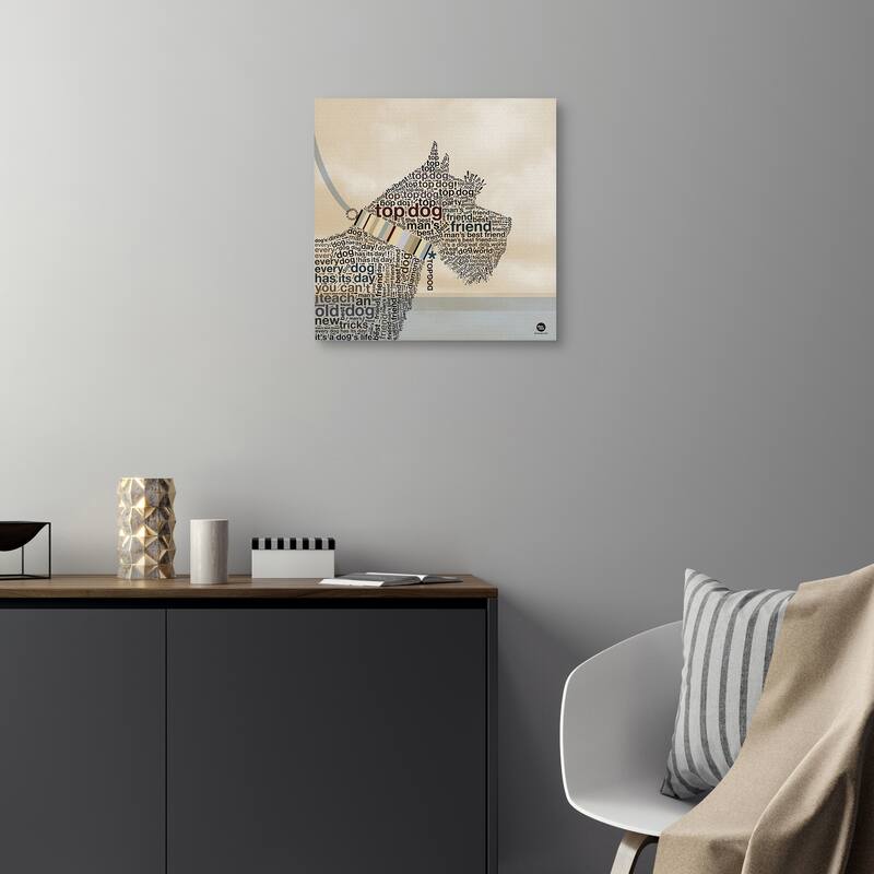 Word Dogs 1 by Dominique Vari Canvas Art Print