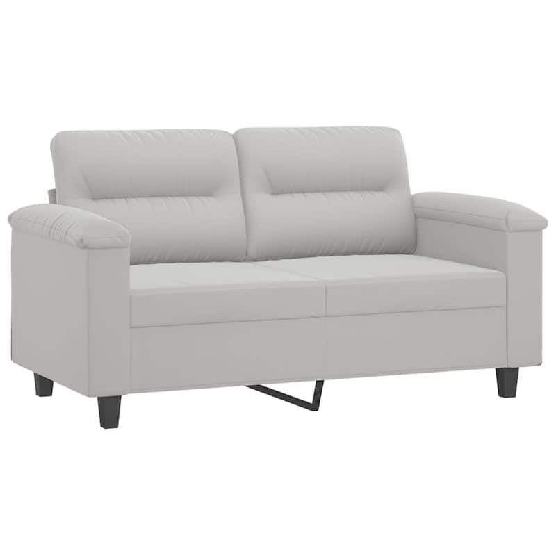 vidaXL Sofa Sectional Modern Couch with Pillows and Cushions Microfiber Fabric