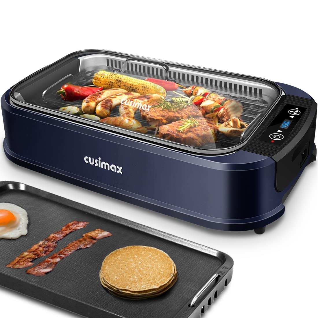 Indoor Grill Electric Grill Griddle Smokeless Grill Portable