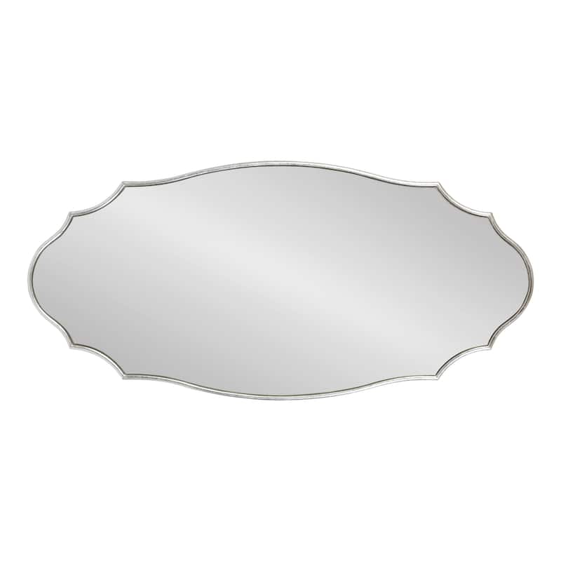 Kate and Laurel Leanna Scalloped Oval Wall Mirror