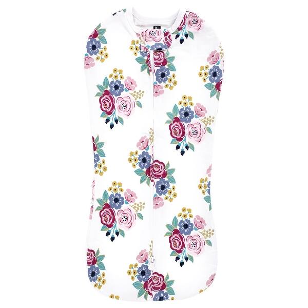 slide 1 of 1, Hudson Baby Infant Girl Sleep Pod, Blush Navy Floral, 0-2 Months - Blush Navy Floral - 0-2 Months