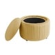 preview thumbnail 34 of 55, 30" W Round Velvet Upholstered Storage Ottoman with Flip Top Tray