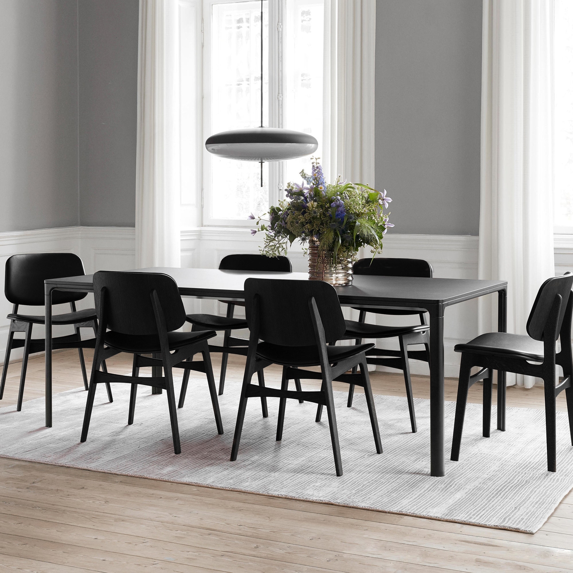 Scandinavian black dining chairs online