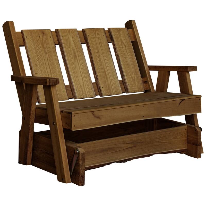 Live Edge Locust Wood 4' Timberland Glider Bench