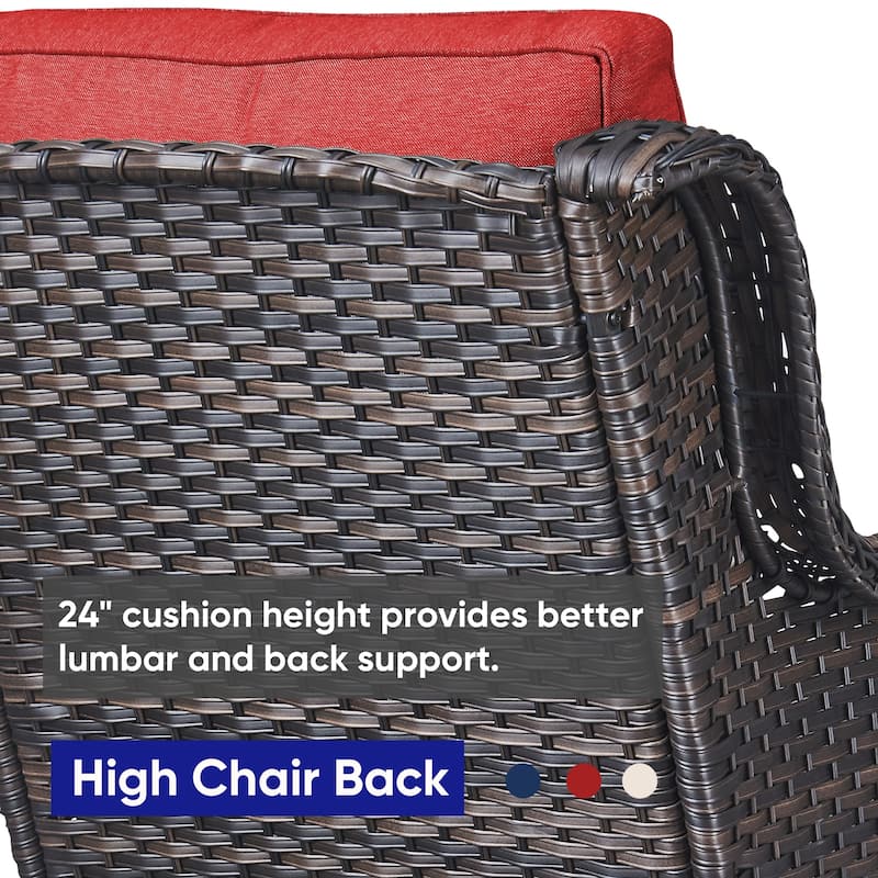 Gymojoy Outdoor Furniture Set Patio Wicker Chairs Set of 2