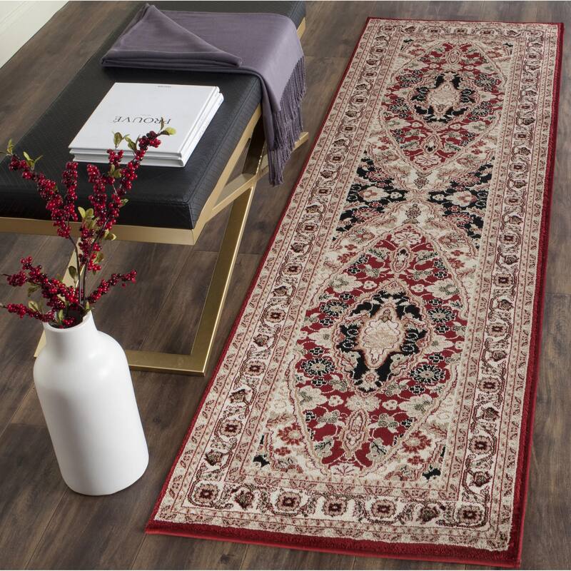 Hollywood Collection Red/Ivory Area Rug