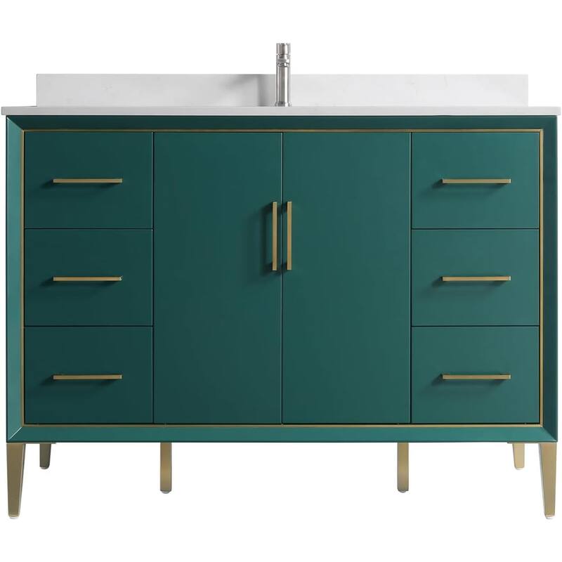 VSD Freestanding Shaker Bathroom Vanity with Cultured Marble Sink