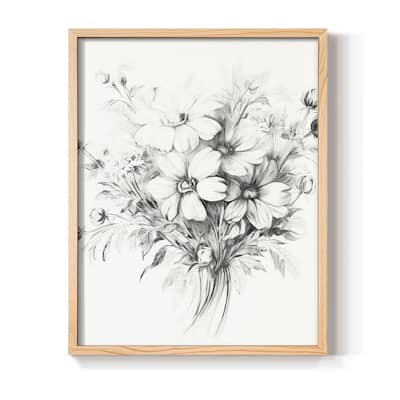 Vintage Floral Print XIX -Framed Print