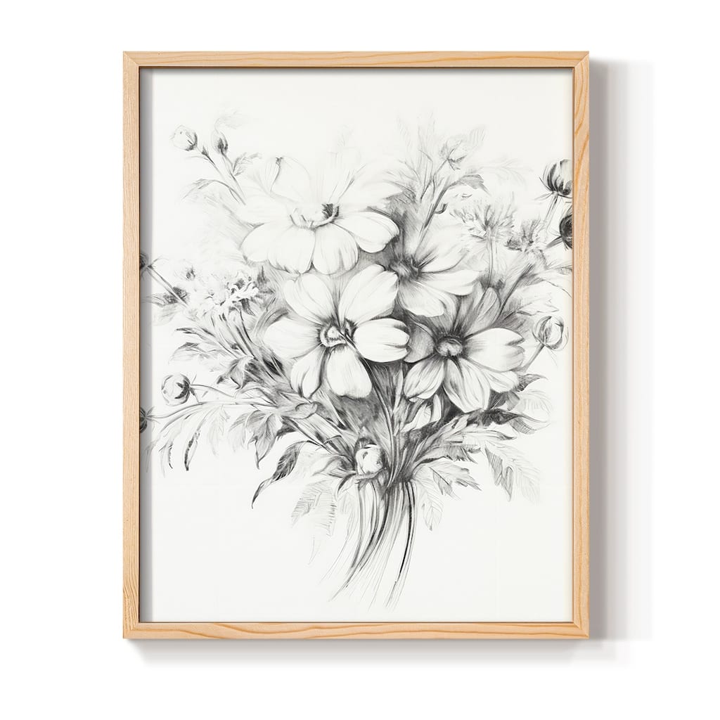Vintage Floral Print XIX -Framed Print