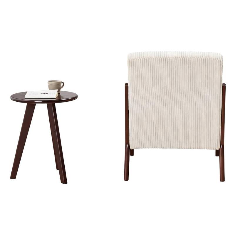 Anmytek Mid Century Modern Vintage Luxury Accent Chair and Coffee Table Set Leisure Living Room Bedroom Relaxation Furniture