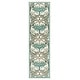 preview thumbnail 39 of 68, SAFAVIEH Handmade Earthly Treasure Kara Traditional Oriental Wool Rug 2'3" x 8' Runner - Ivory/Teal