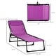 preview thumbnail 30 of 34, Outsunny Folding Chaise Lounge Chair Portable Lightweight Reclining Garden Sun Lounger with 4-Position Adjustable Backrest