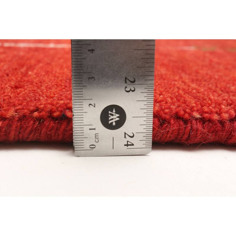 ECARPETGALLERY Hand Loomed Kashkuli Gabbeh Dark Copper Wool Rug - 4'11 x 7'10