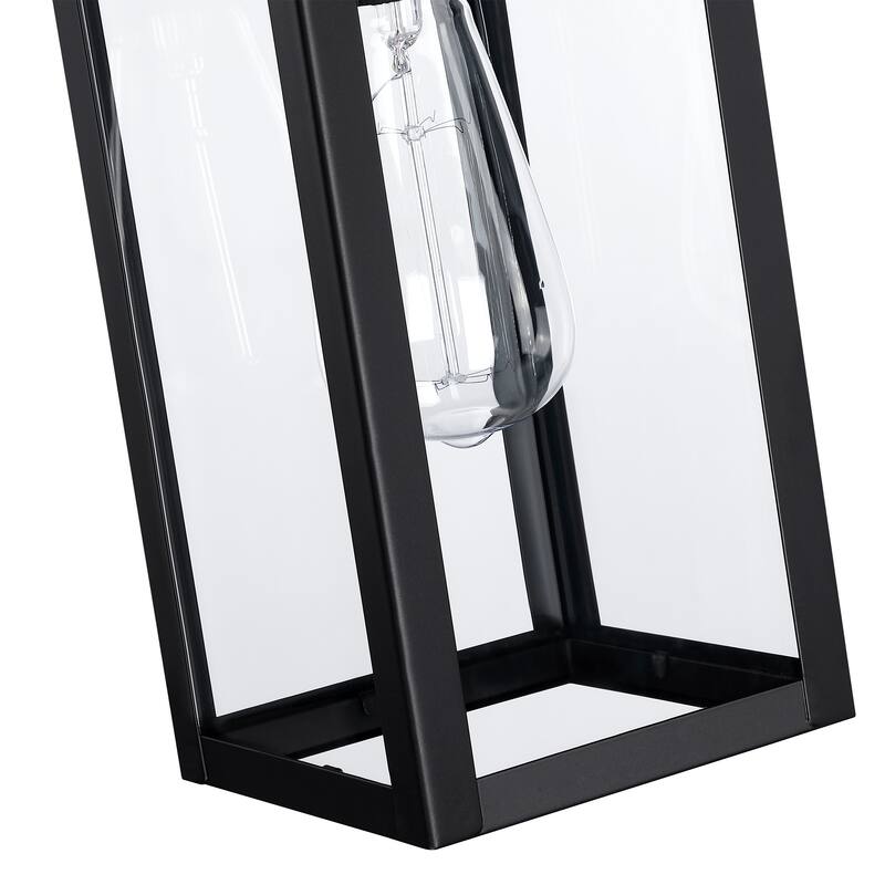 1-Light Outdoor Black Wall Sconce - 5"x6.25"x 13.79"
