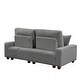 preview thumbnail 8 of 6, 74'' Wide Upholstered Chaise Lounge Loveseat with Adjustable Backrest