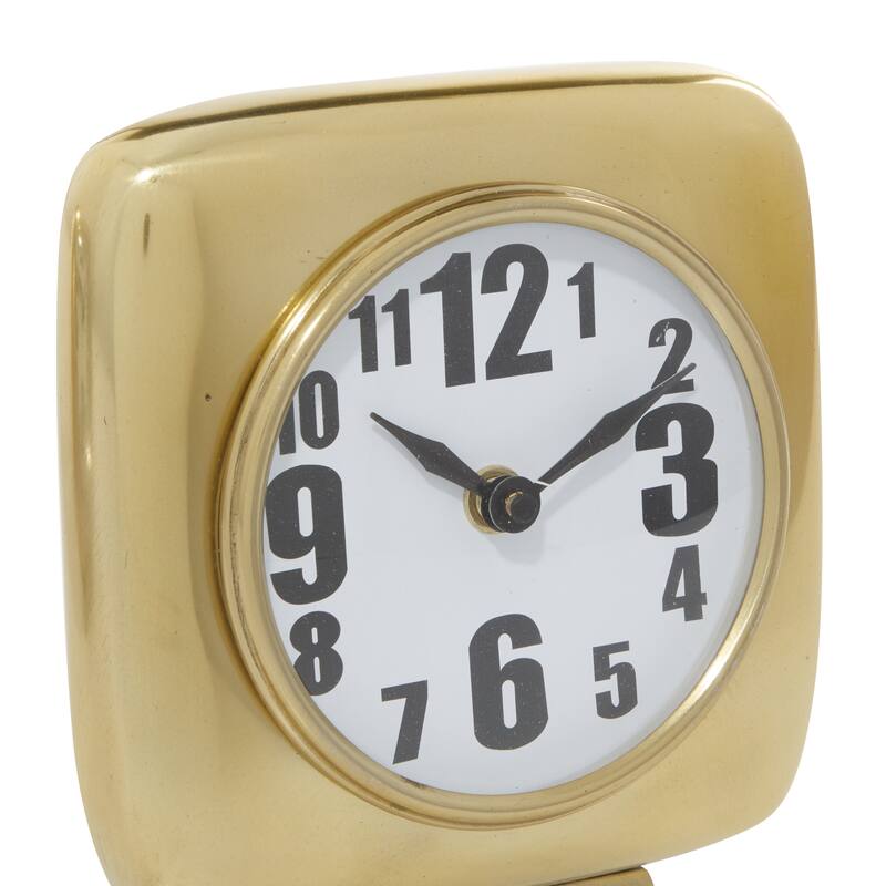 Multi Colored Aluminum Metal Decorative Clock (Set of 2) - 6 x 3 x 6