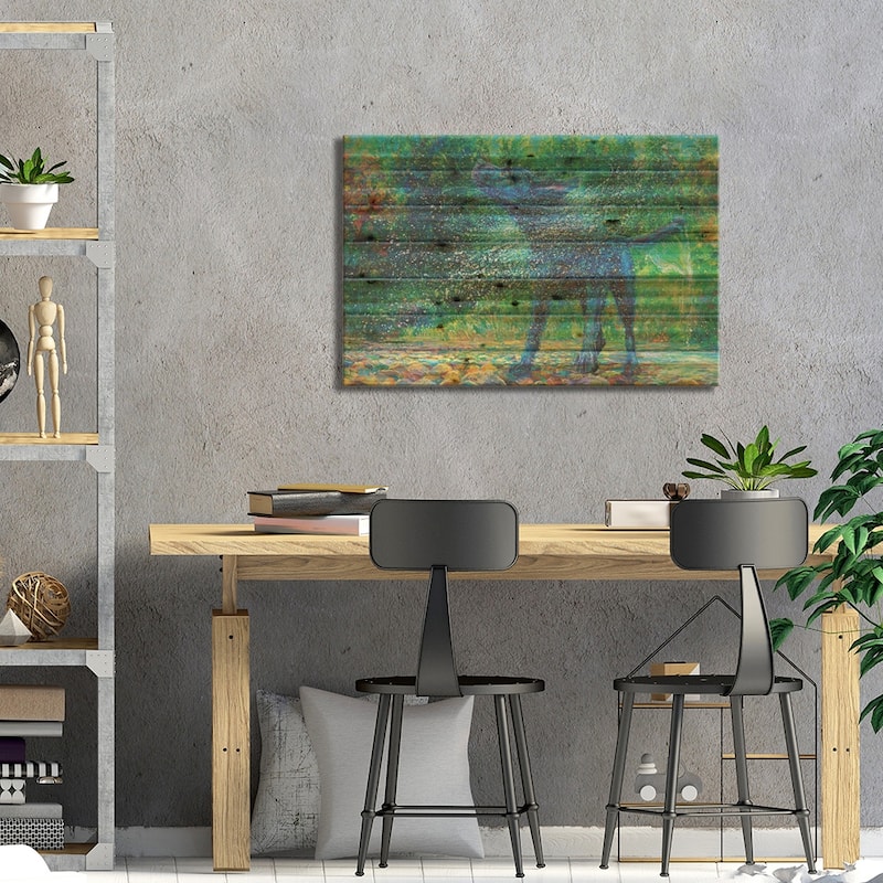 Fishtail Creek Print On Wood by Iris Scott - Multi-Color