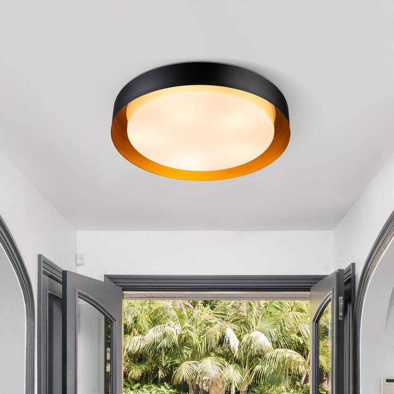 Modern Minimalist Round Drum Flush Mount Ceiling Lights