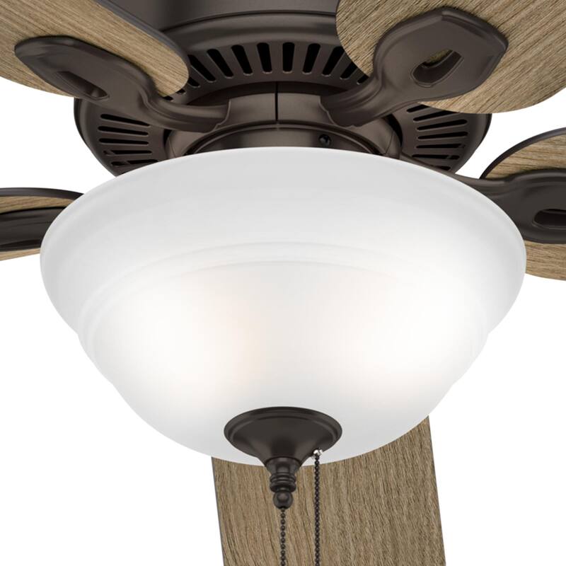 Hunter 52" Monarch Premier Bronze Ceiling Fan with LED Light Kit and Pull Chain - Traditional, Casual