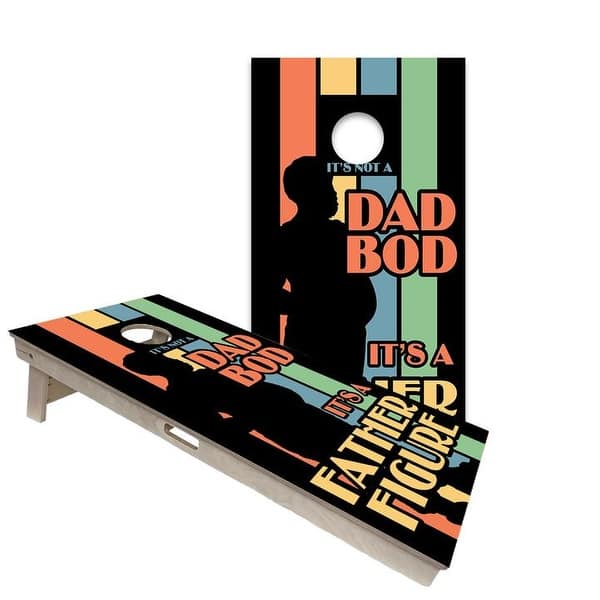 slide 2 of 6, Dad Bod Regulation 2x4 Cornhole Board Set All-Weather - Include Carrying Case