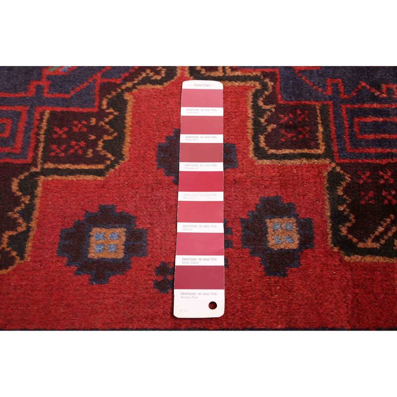 ECARPETGALLERY Hand-knotted Teimani Red Wool Rug - 3'7 x 5'11