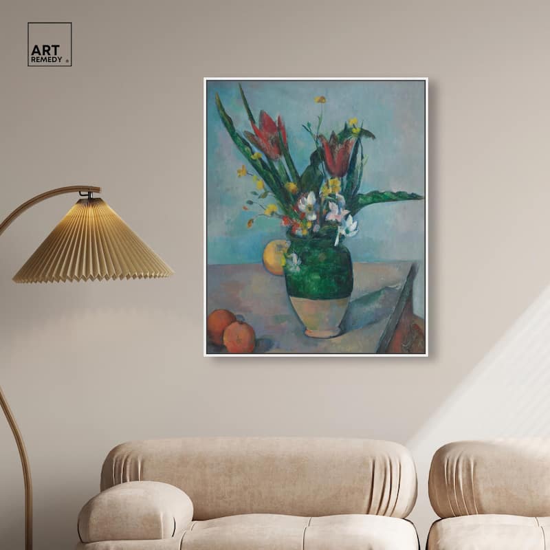 Vase Tulips Canvas by Art Remedy