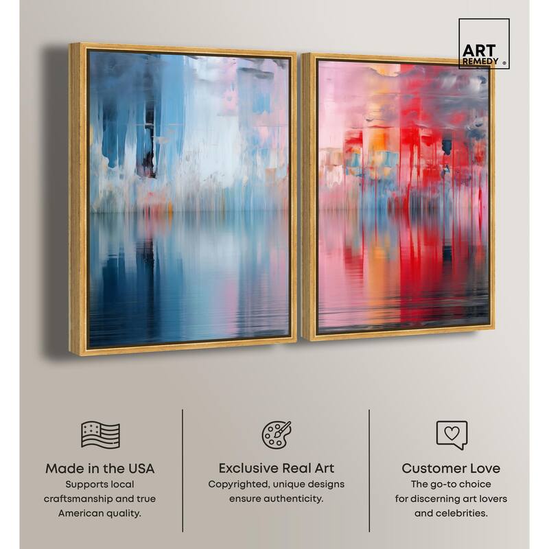 Prism on Water Canvas Set of 2 by Art Remedy