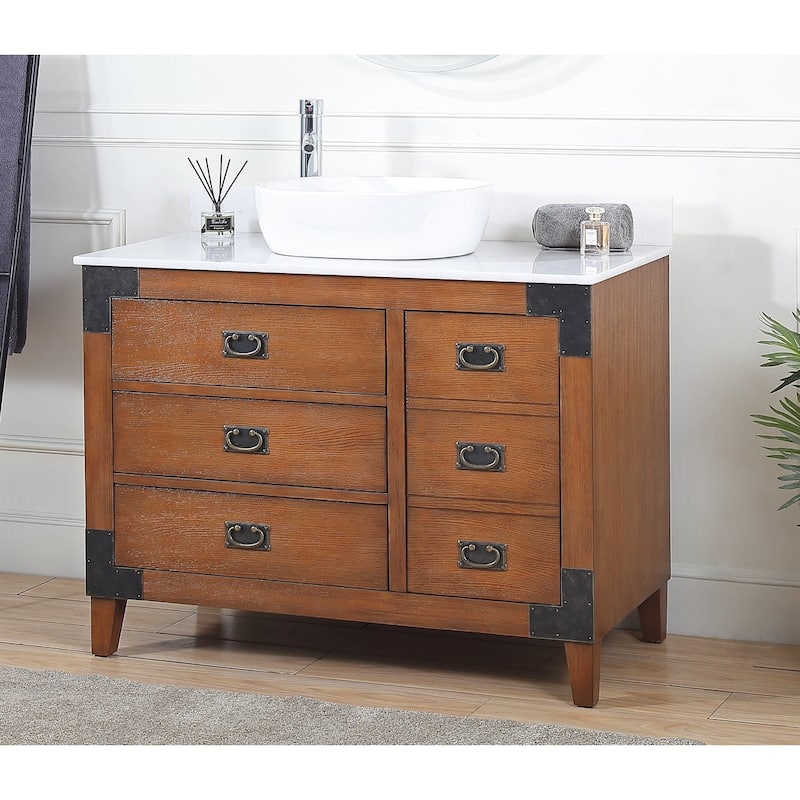 42" Vessel Sink Bathroom Vanity, Asian style Akira