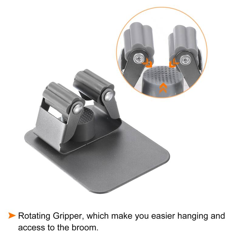 Mop Broom Holder, 304 Stainless Steel Mop Holder Adhesive Broom Hanger