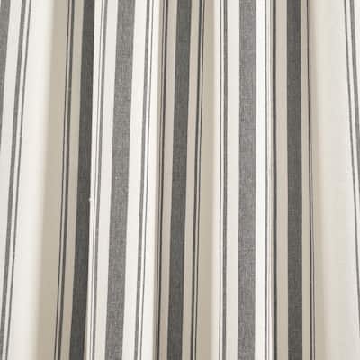 Lush Decor Farmhouse Stripe Yarn Dyed Cotton Window Curtain Panel Pair