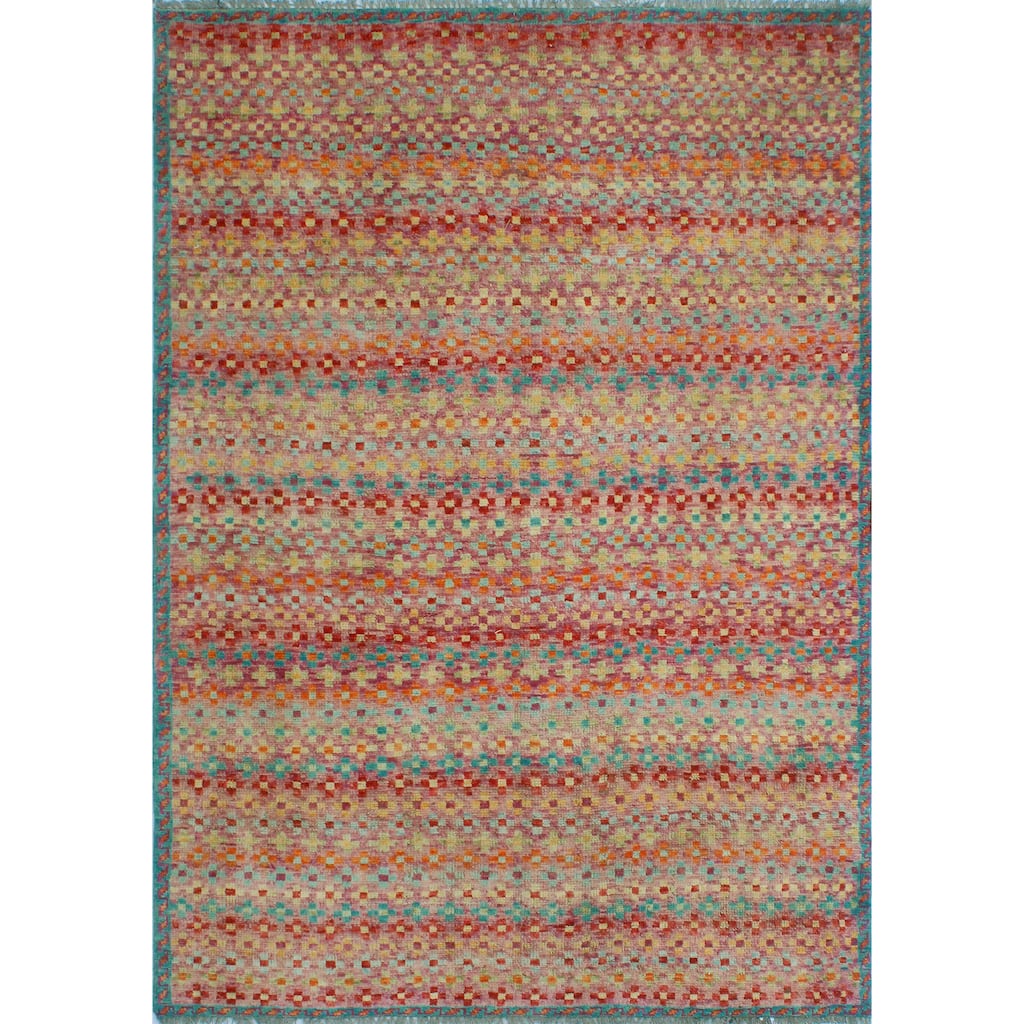 Balochi Ade Purple/Red Rug - 5'3" x 8'1"