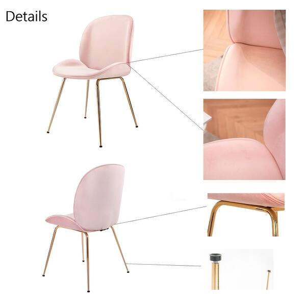 Shop Art Leon Beetle Design Velvet Dining Chair With Plated Golden Legs On Sale Overstock 28000520
